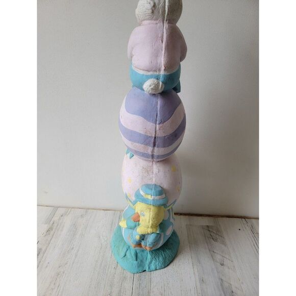 Vintage Trendmasters 1996 Easter bunny rabbit stack duck egg decor totem - Picture 10 of 16